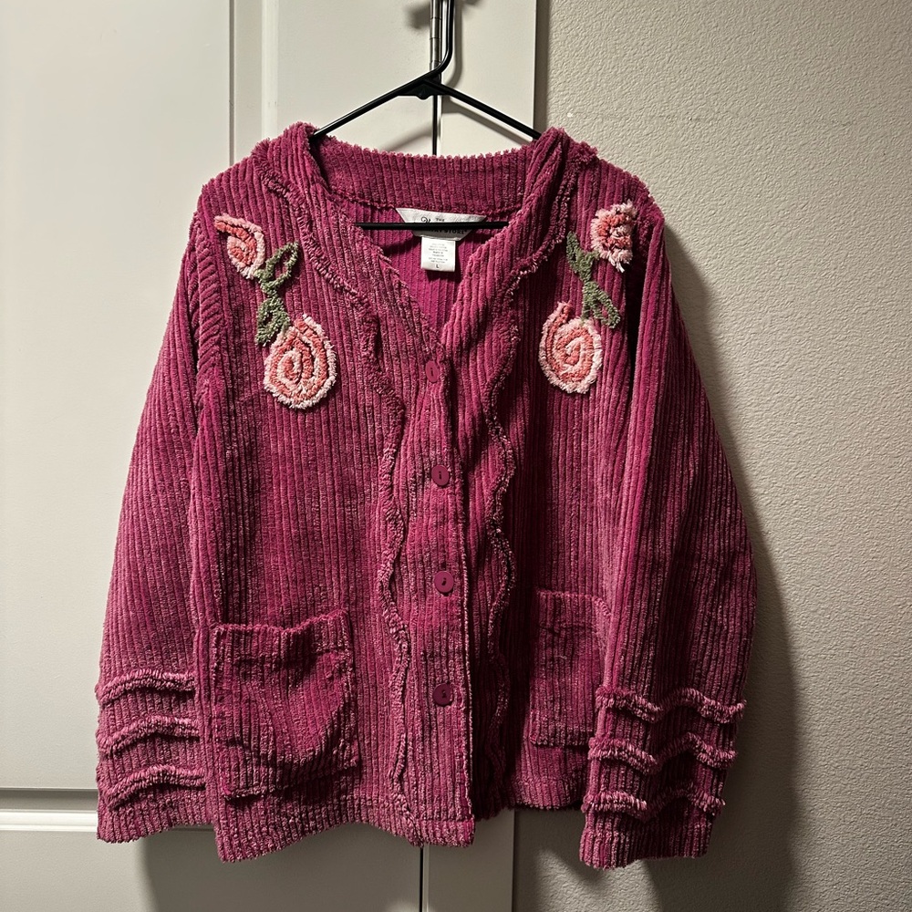Chenille Blossom Bed Jacket